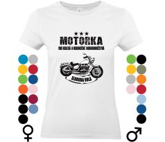 Originálne tričko prTričko s motorkou, Motorkárske oblečenie tričko, Motorkárske tričko s nápisom, dve kolesá, tričko pre motorkára, vikend na kolesách, kemp, motorkarske tričko, zábava, tričko s nápisom, tričko s motorkou, potlač bratislava, motorka